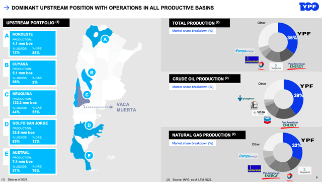 YPF's dominant upstream position