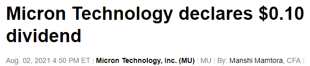 Micron Technology dividend