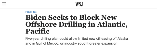 Biden seeks to block new offshore drilling in Atlantic, Pacific