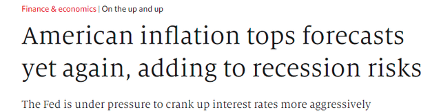 The Economist - American Inflation Tops Forecasts Yet Again Headline