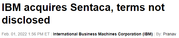 IBM acquire Sentaca