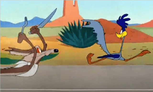 screengrab: Wile E. Coyote and Roadrunner cartoons