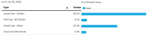 BST market cap weight