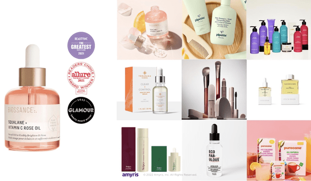 Most popular Biossance SKU and Amyris brands