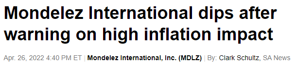 Mondelez and inflation