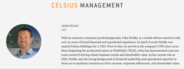 Celsius CEO John Fieldly