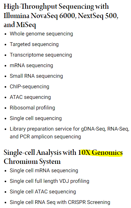 A summary of the genomic sequencing devices.