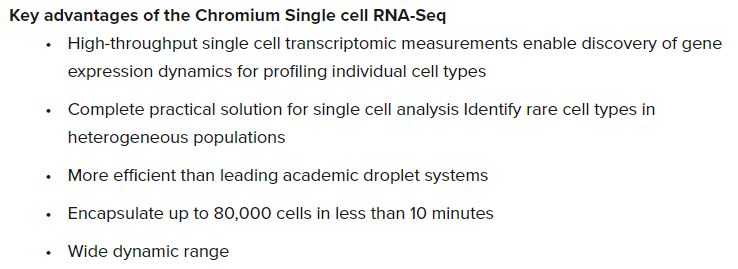 A summary of 10x Genomics platform