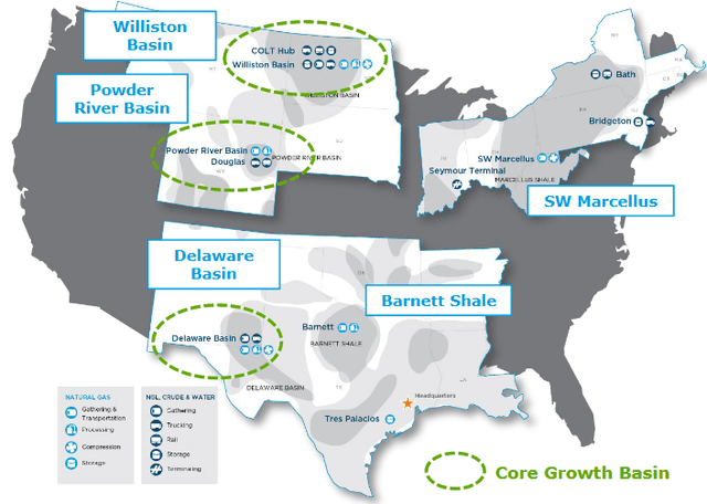 Crestwood Equity Partners Operations Map