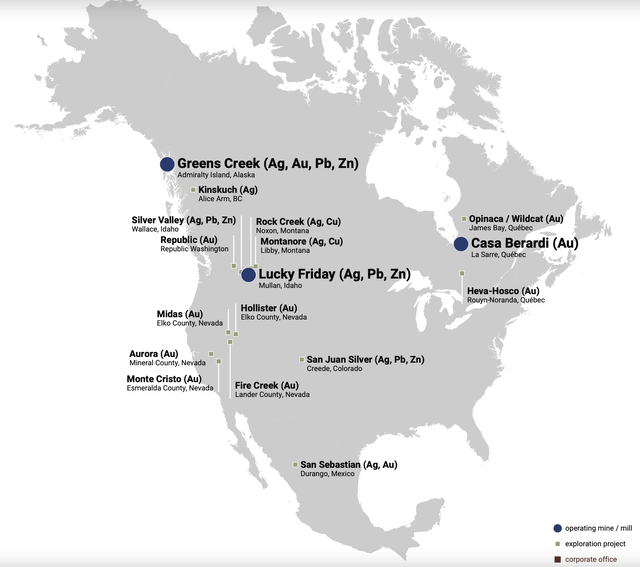 Hecla Mining asset map