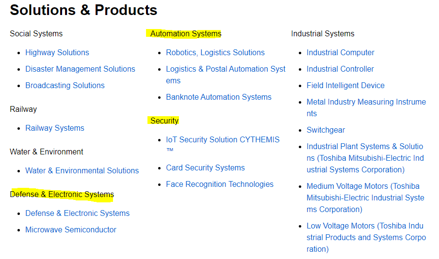 Solutions and Products in Infrastructure segment.