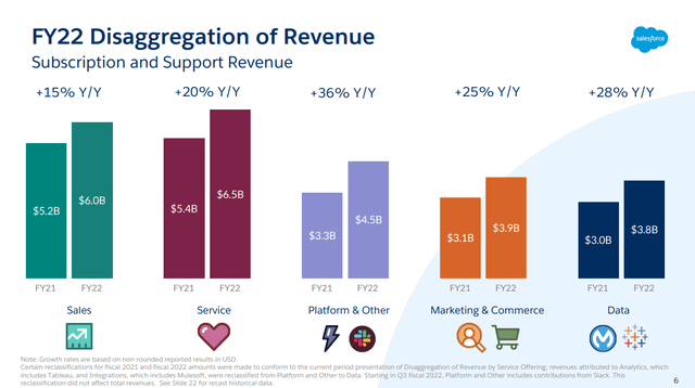 Salesforce segment revenue