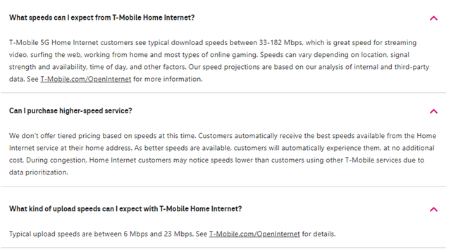 T-Mobile Home Internet FAQs (Selected)