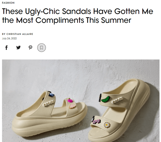 Vogue Article Featuring Crocs