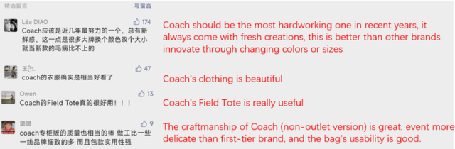 Coach's customer feedbacks