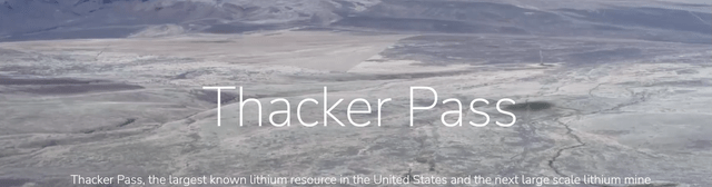 LAC's Thacker Pass lithium clay project in Nevada, USA