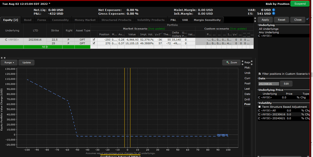 Citigroup hedge to June 16 2023