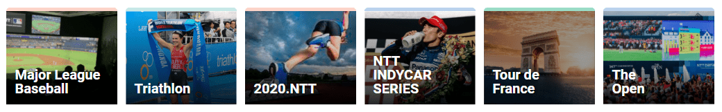 An image showing sports that NTT sponsors