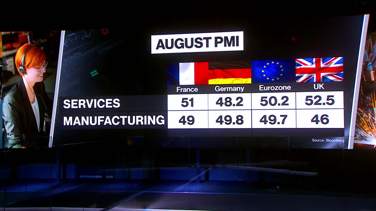 Euro-Zone PMI Shows Activity Shrinks for Second Month on Inflation Squeeze - Bloomberg