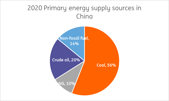 China's primary energy source in 2020