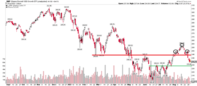 Large-Cap Growth: Eyeing Support At The Late June/Early July Highs