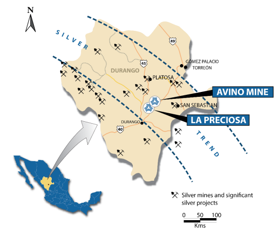 Avino project map