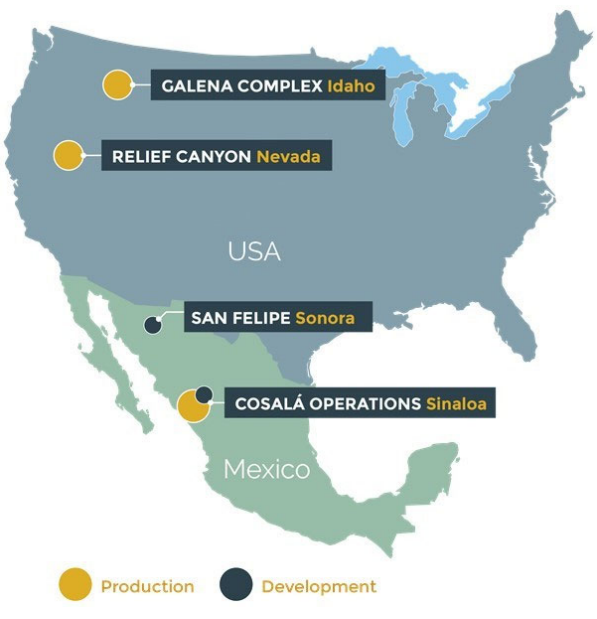 Americas Gold and Silver properties