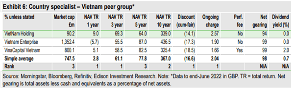 Vietnam CEF performance 2022