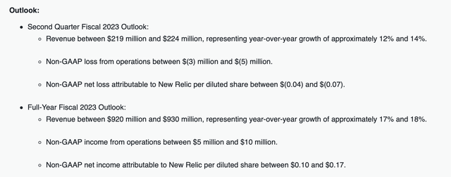 New Relic Q1 results