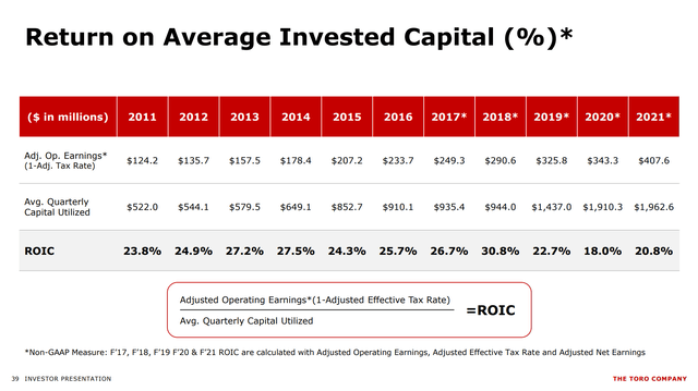 the toro company investor presentation