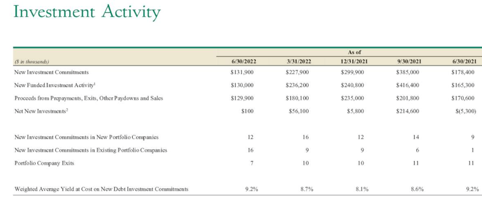 Investment Activity