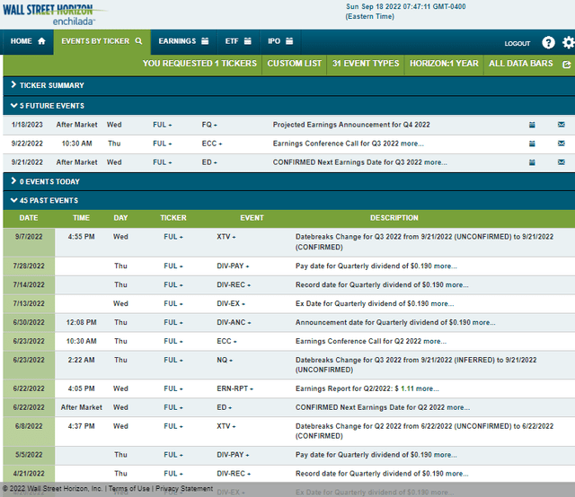 Corporate Event Calendar