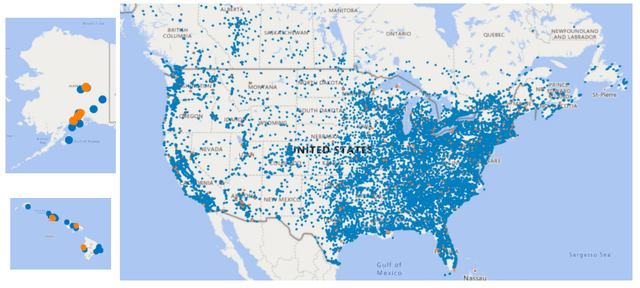 Amerco Presence in the US