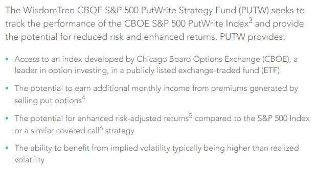 WisdomTree CBOE S&P 500 PutWrite Strategy ETF