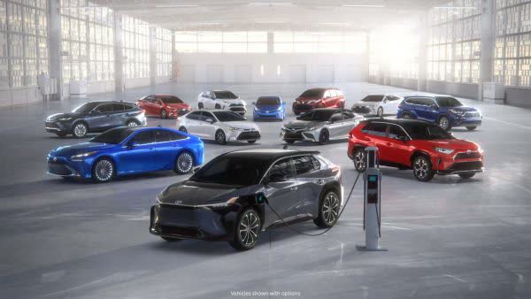 Toyota electrified lineup - array of cars