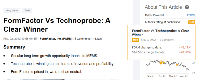 FormFactor Vs Technoprobe: A Clear Winner