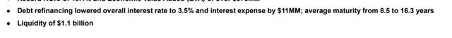 PKG debt ref. and duration