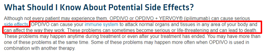 Opdivo Serious Side Effects