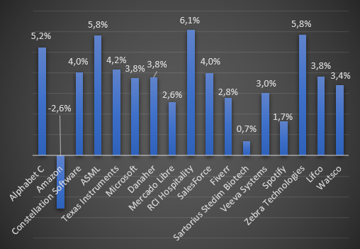 Portfolio companies FCF yields