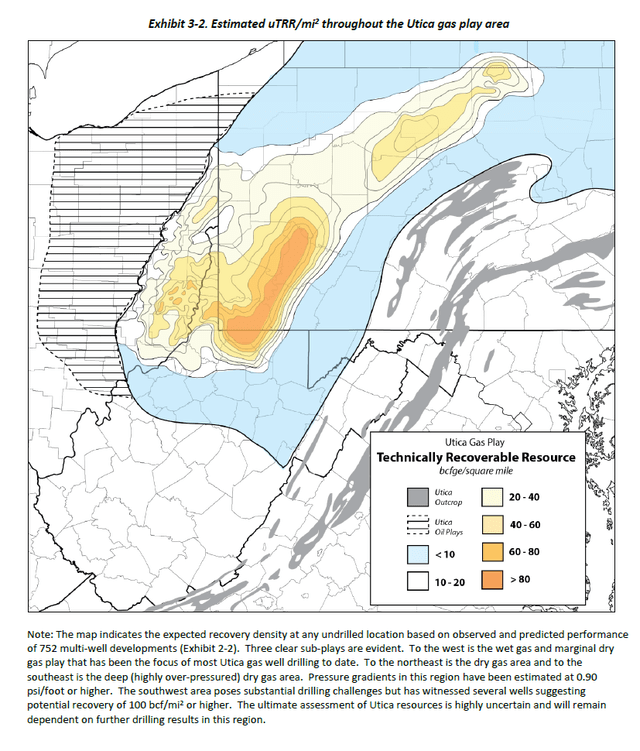 Source: "Evaluation of Technically-Recoverable Resources in the Marcellus and Utica Shale Gas Plays of the Appalachian Basin,” by Ray Boswell, National Energy Technology Laboratory, June 23, 2021