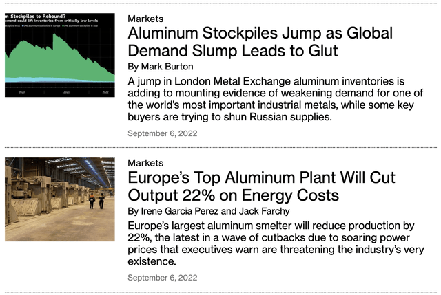 Bloomberg headlines