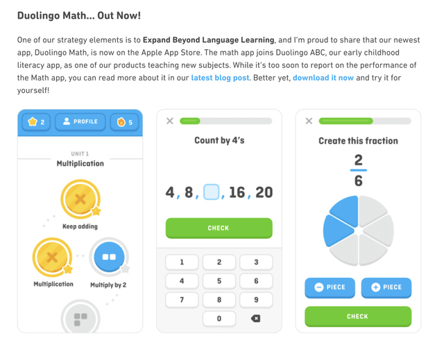 Duolingo Math release