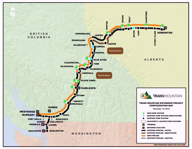 TransMountain Pipeline Map