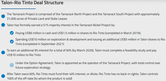 Details of the JV deal with Rio Tinto