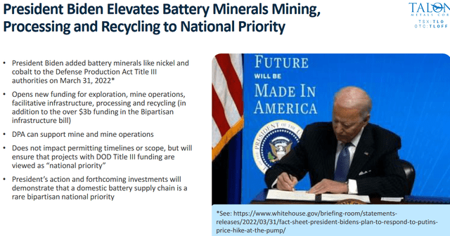 President Biden supports responsible U.S domestic mining and building a U.S EV supply chain