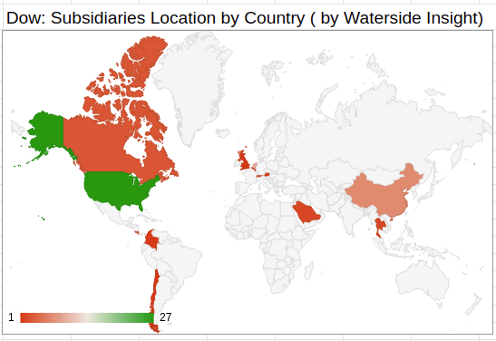 Dow: Subsidiary Location by Country