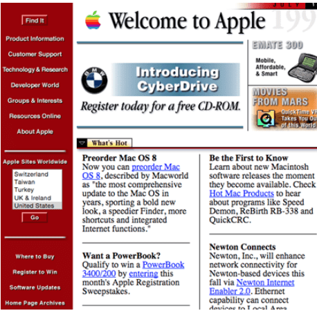 Apple Website 1997