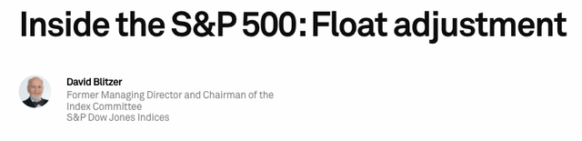 S&P Dow Jones Indices Float Weighted 2004