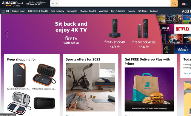 Amazon.co.uk homepage