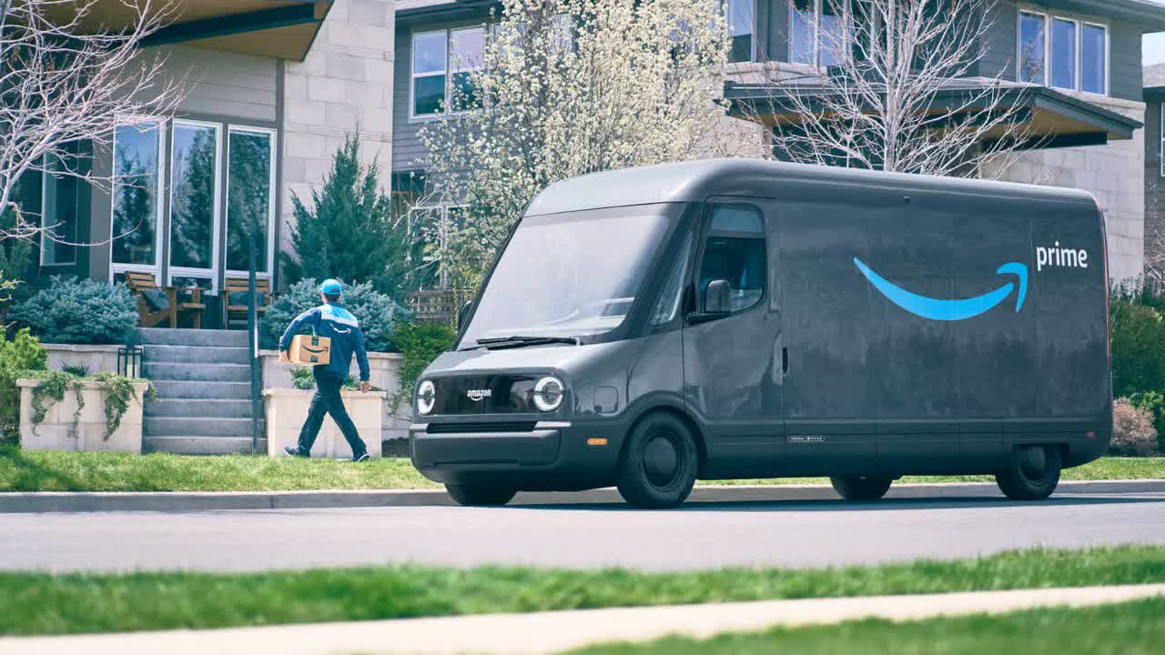 Amazon Rivian Electric Delivery Van